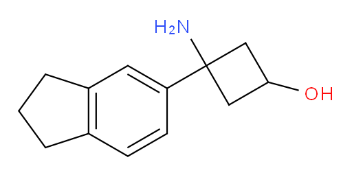 3-amino-3-(2,3-dihydro-1H-inden-5-yl)cyclobutan-1-ol