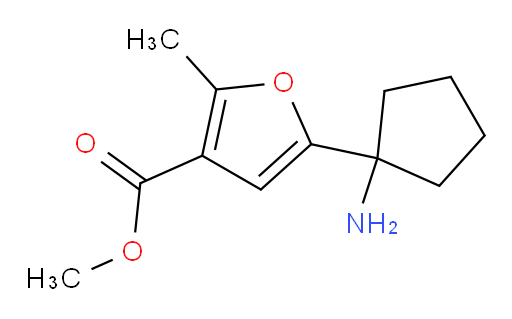 methyl 5-(1-aminocyclopentyl)-2-methylfuran-3-carboxylate