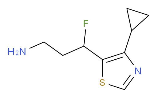 3-(4-cyclopropyl-1,3-thiazol-5-yl)-3-fluoropropan-1-amine