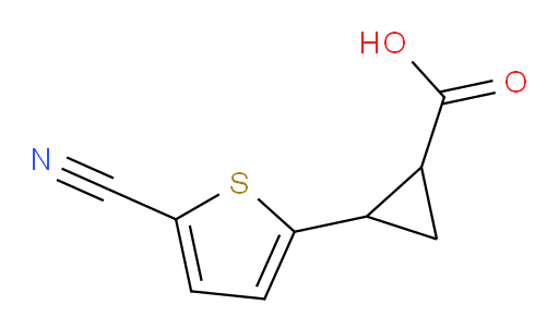 2-(5-cyanothiophen-2-yl)cyclopropane-1-carboxylic acid
