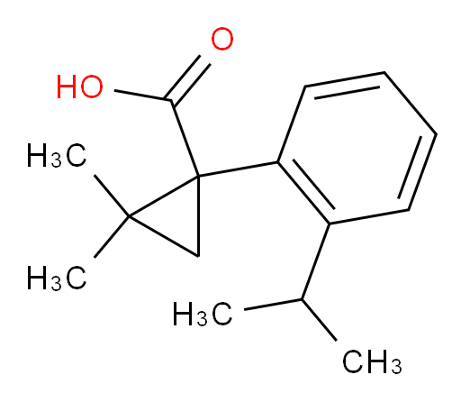 2,2-dimethyl-1-[2-(propan-2-yl)phenyl]cyclopropane-1-carboxylic acid