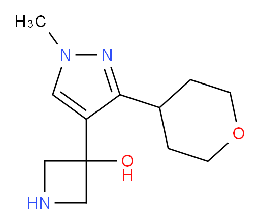 3-[1-methyl-3-(oxan-4-yl)-1H-pyrazol-4-yl]azetidin-3-ol