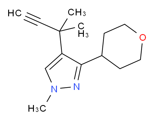 1-methyl-4-(2-methylbut-3-yn-2-yl)-3-(oxan-4-yl)-1H-pyrazole