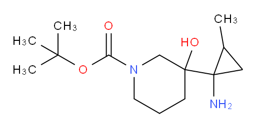 tert-butyl 3-(1-amino-2-methylcyclopropyl)-3-hydroxypiperidine-1-carboxylate
