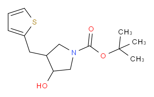 tert-butyl 3-hydroxy-4-[(thiophen-2-yl)methyl]pyrrolidine-1-carboxylate