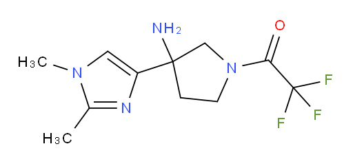 1-[3-amino-3-(1,2-dimethyl-1H-imidazol-4-yl)pyrrolidin-1-yl]-2,2,2-trifluoroethan-1-one