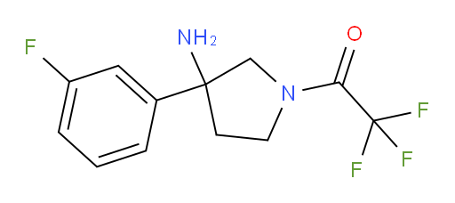 1-[3-amino-3-(3-fluorophenyl)pyrrolidin-1-yl]-2,2,2-trifluoroethan-1-one