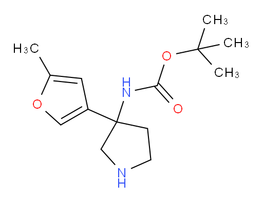 tert-butyl N-[3-(5-methylfuran-3-yl)pyrrolidin-3-yl]carbamate