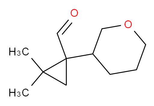 2,2-dimethyl-1-(oxan-3-yl)cyclopropane-1-carbaldehyde