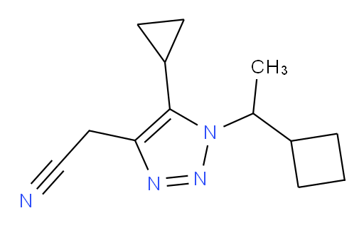 2-[1-(1-cyclobutylethyl)-5-cyclopropyl-1H-1,2,3-triazol-4-yl]acetonitrile