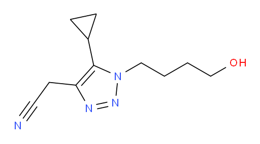 2-[5-cyclopropyl-1-(4-hydroxybutyl)-1H-1,2,3-triazol-4-yl]acetonitrile