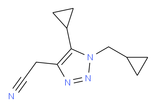 2-[5-cyclopropyl-1-(cyclopropylmethyl)-1H-1,2,3-triazol-4-yl]acetonitrile