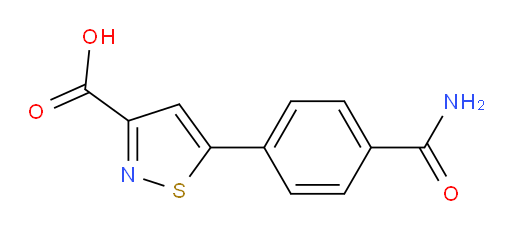 5-(4-carbamoylphenyl)-1,2-thiazole-3-carboxylic acid