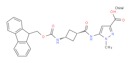 1-methyl-5-[(1s,3s)-3-({[(9H-fluoren-9-yl)methoxy]carbonyl}amino)cyclobutaneamido]-1H-pyrazole-3-carboxylic acid