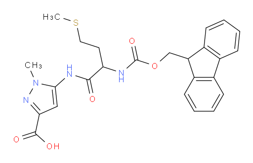 5-[2-({[(9H-fluoren-9-yl)methoxy]carbonyl}amino)-4-(methylsulfanyl)butanamido]-1-methyl-1H-pyrazole-3-carboxylic acid
