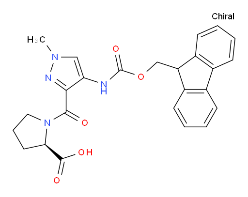 (2R)-1-[4-({[(9H-fluoren-9-yl)methoxy]carbonyl}amino)-1-methyl-1H-pyrazole-3-carbonyl]pyrrolidine-2-carboxylic acid