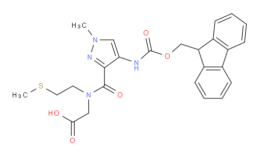 2-{1-[4-({[(9H-fluoren-9-yl)methoxy]carbonyl}amino)-1-methyl-1H-pyrazol-3-yl]-N-[2-(methylsulfanyl)ethyl]formamido}acetic acid
