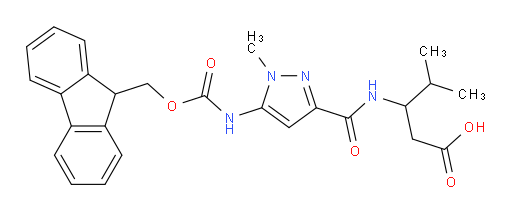3-{[5-({[(9H-fluoren-9-yl)methoxy]carbonyl}amino)-1-methyl-1H-pyrazol-3-yl]formamido}-4-methylpentanoic acid
