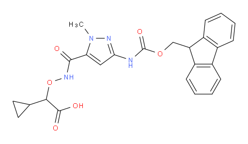 2-cyclopropyl-2-({[3-({[(9H-fluoren-9-yl)methoxy]carbonyl}amino)-1-methyl-1H-pyrazol-5-yl]formamido}oxy)acetic acid
