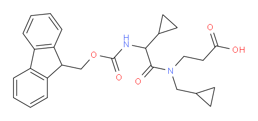 3-[2-cyclopropyl-N-(cyclopropylmethyl)-2-({[(9H-fluoren-9-yl)methoxy]carbonyl}amino)acetamido]propanoic acid