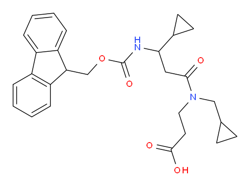 3-[3-cyclopropyl-N-(cyclopropylmethyl)-3-({[(9H-fluoren-9-yl)methoxy]carbonyl}amino)propanamido]propanoic acid