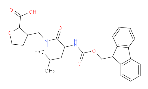 3-{[2-({[(9H-fluoren-9-yl)methoxy]carbonyl}amino)-4-methylpentanamido]methyl}oxolane-2-carboxylic acid