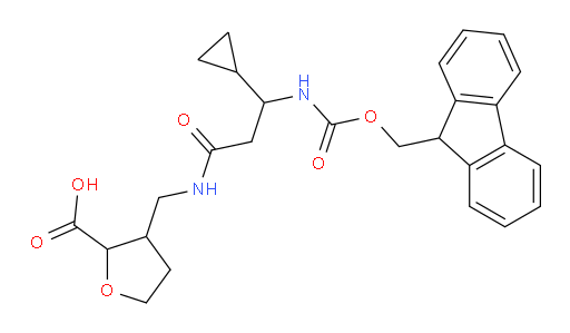 3-{[3-cyclopropyl-3-({[(9H-fluoren-9-yl)methoxy]carbonyl}amino)propanamido]methyl}oxolane-2-carboxylic acid