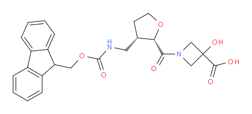 rac-1-[(2R,3R)-3-[({[(9H-fluoren-9-yl)methoxy]carbonyl}amino)methyl]oxolane-2-carbonyl]-3-hydroxyazetidine-3-carboxylic acid