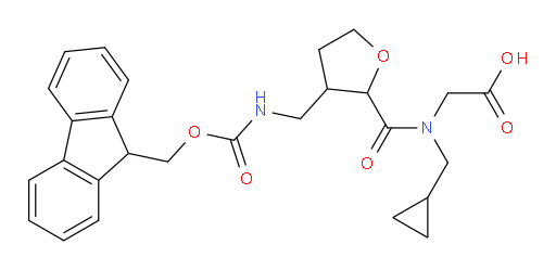 2-[N-(cyclopropylmethyl)-1-{3-[({[(9H-fluoren-9-yl)methoxy]carbonyl}amino)methyl]oxolan-2-yl}formamido]acetic acid