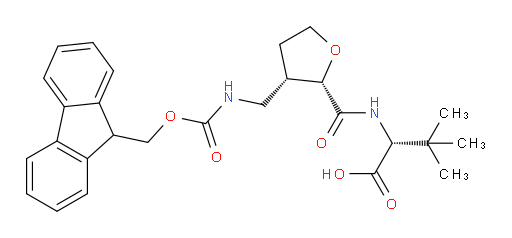 (2R)-2-{[(2RS,3RS)-3-[({[(9H-fluoren-9-yl)methoxy]carbonyl}amino)methyl]oxolan-2-yl]formamido}-3,3-dimethylbutanoic acid