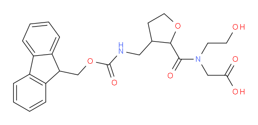 2-(1-{3-[({[(9H-fluoren-9-yl)methoxy]carbonyl}amino)methyl]oxolan-2-yl}-N-(2-hydroxyethyl)formamido)acetic acid