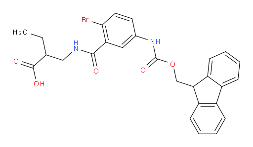 2-({[2-bromo-5-({[(9H-fluoren-9-yl)methoxy]carbonyl}amino)phenyl]formamido}methyl)butanoic acid