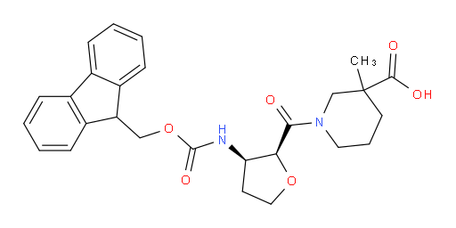 rac-1-[(2R,3S)-3-({[(9H-fluoren-9-yl)methoxy]carbonyl}amino)oxolane-2-carbonyl]-3-methylpiperidine-3-carboxylic acid