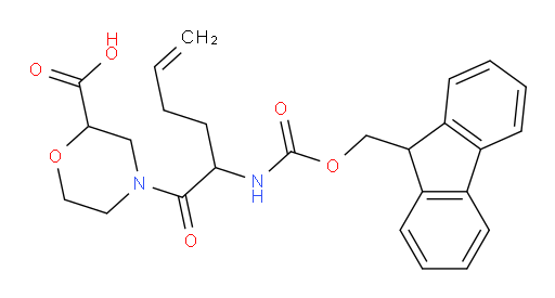 4-[2-({[(9H-fluoren-9-yl)methoxy]carbonyl}amino)hex-5-enoyl]morpholine-2-carboxylic acid