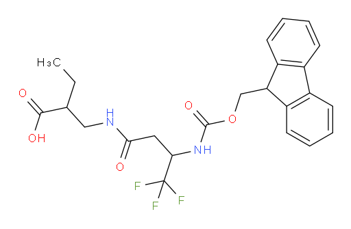 2-{[3-({[(9H-fluoren-9-yl)methoxy]carbonyl}amino)-4,4,4-trifluorobutanamido]methyl}butanoic acid