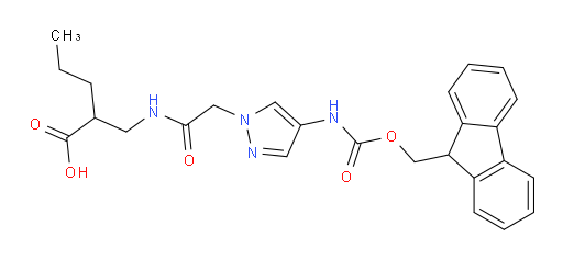 2-({2-[4-({[(9H-fluoren-9-yl)methoxy]carbonyl}amino)-1H-pyrazol-1-yl]acetamido}methyl)pentanoic acid