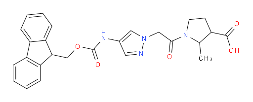 1-{2-[4-({[(9H-fluoren-9-yl)methoxy]carbonyl}amino)-1H-pyrazol-1-yl]acetyl}-2-methylpyrrolidine-3-carboxylic acid