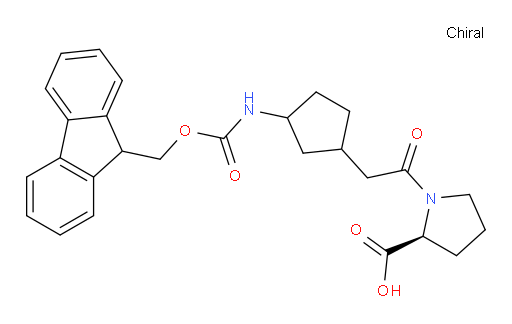 (2S)-1-{2-[3-({[(9H-fluoren-9-yl)methoxy]carbonyl}amino)cyclopentyl]acetyl}pyrrolidine-2-carboxylic acid