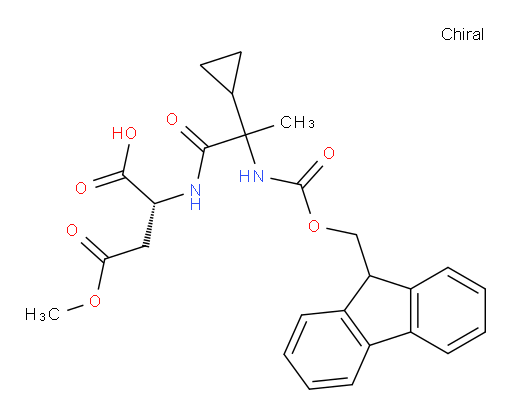 (2R)-2-[2-cyclopropyl-2-({[(9H-fluoren-9-yl)methoxy]carbonyl}amino)propanamido]-4-methoxy-4-oxobutanoic acid