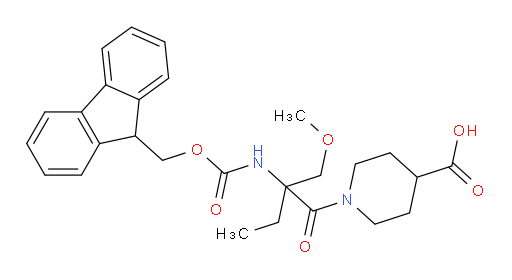 1-[2-({[(9H-fluoren-9-yl)methoxy]carbonyl}amino)-2-(methoxymethyl)butanoyl]piperidine-4-carboxylic acid