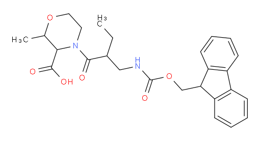 4-{2-[({[(9H-fluoren-9-yl)methoxy]carbonyl}amino)methyl]butanoyl}-2-methylmorpholine-3-carboxylic acid