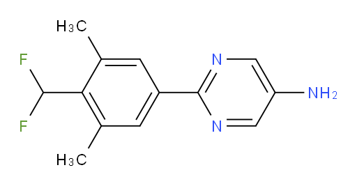 2-[4-(difluoromethyl)-3,5-dimethylphenyl]pyrimidin-5-amine