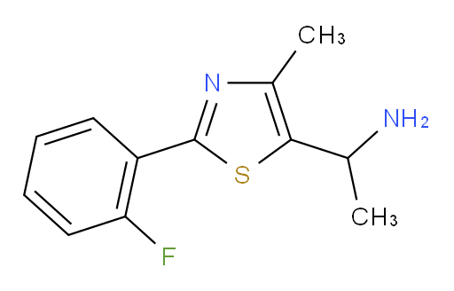 1-[2-(2-fluorophenyl)-4-methyl-1,3-thiazol-5-yl]ethan-1-amine