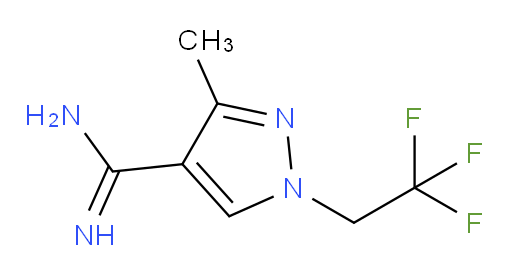 3-methyl-1-(2,2,2-trifluoroethyl)-1H-pyrazole-4-carboximidamide