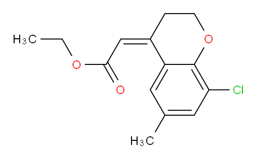 ethyl 2-[(4Z)-8-chloro-6-methyl-3,4-dihydro-2H-1-benzopyran-4-ylidene]acetate