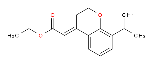 ethyl 2-[(4E)-8-(propan-2-yl)-3,4-dihydro-2H-1-benzopyran-4-ylidene]acetate