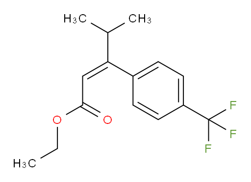 ethyl (2Z)-4-methyl-3-[4-(trifluoromethyl)phenyl]pent-2-enoate