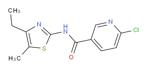 6-chloro-N-(4-ethyl-5-methyl-1,3-thiazol-2-yl)pyridine-3-carboxamide
