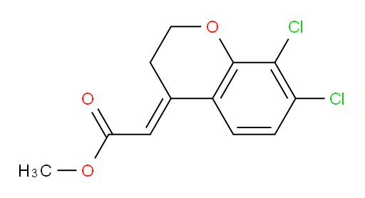 methyl 2-[(4E)-7,8-dichloro-3,4-dihydro-2H-1-benzopyran-4-ylidene]acetate