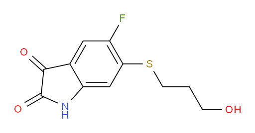 5-fluoro-6-[(3-hydroxypropyl)sulfanyl]-2,3-dihydro-1H-indole-2,3-dione
